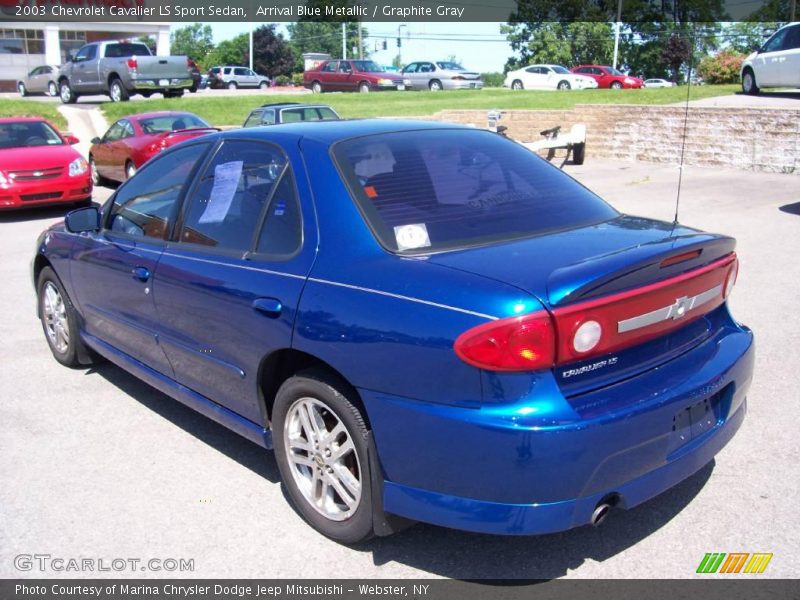 Arrival Blue Metallic / Graphite Gray 2003 Chevrolet Cavalier LS Sport Sedan