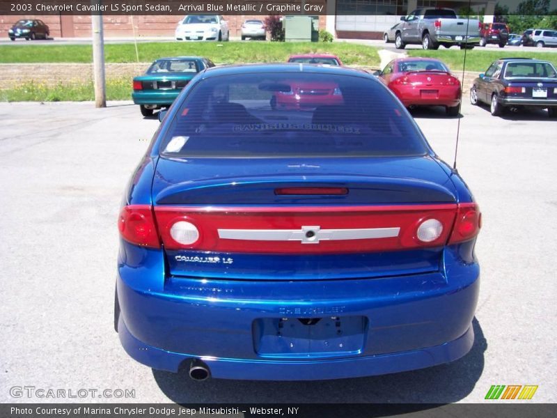 Arrival Blue Metallic / Graphite Gray 2003 Chevrolet Cavalier LS Sport Sedan