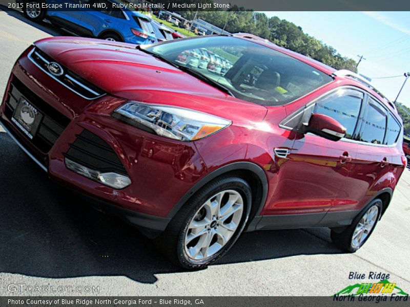 Ruby Red Metallic / Medium Light Stone 2015 Ford Escape Titanium 4WD