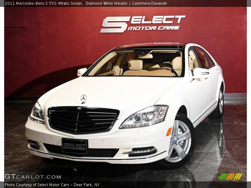 Diamond White Metallic / Cashmere/Savanah 2011 Mercedes-Benz S 550 4Matic Sedan
