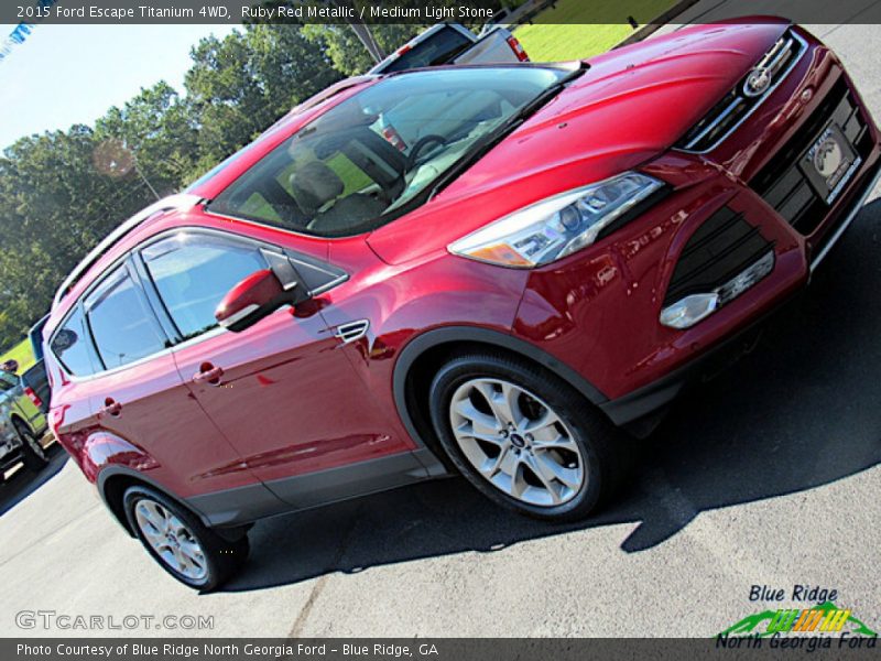 Ruby Red Metallic / Medium Light Stone 2015 Ford Escape Titanium 4WD