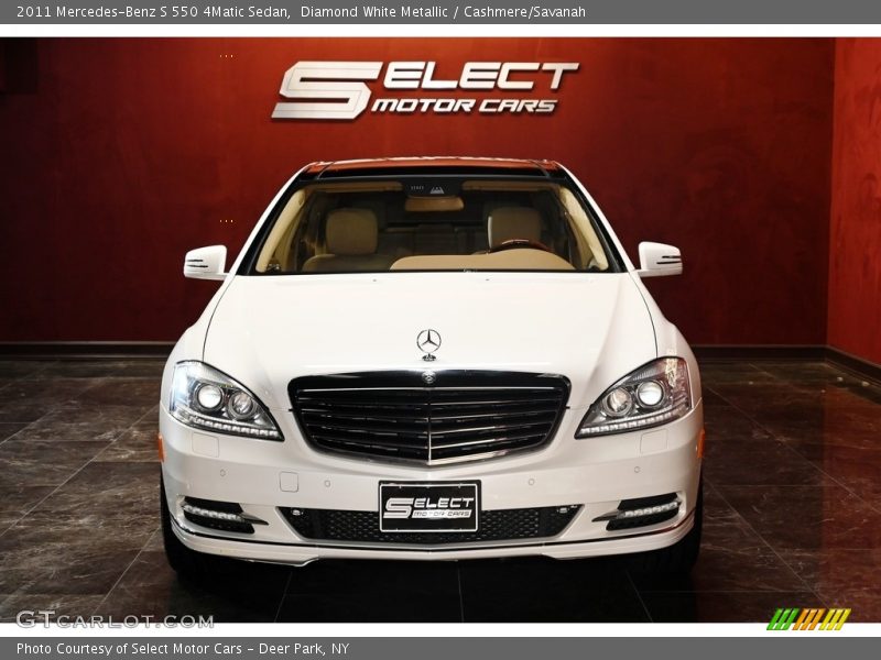 Diamond White Metallic / Cashmere/Savanah 2011 Mercedes-Benz S 550 4Matic Sedan