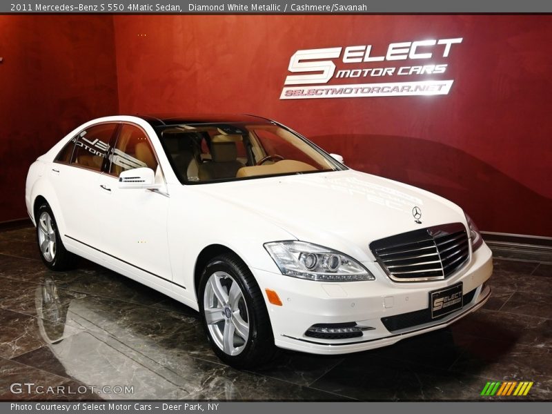 Diamond White Metallic / Cashmere/Savanah 2011 Mercedes-Benz S 550 4Matic Sedan