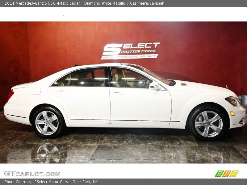 Diamond White Metallic / Cashmere/Savanah 2011 Mercedes-Benz S 550 4Matic Sedan