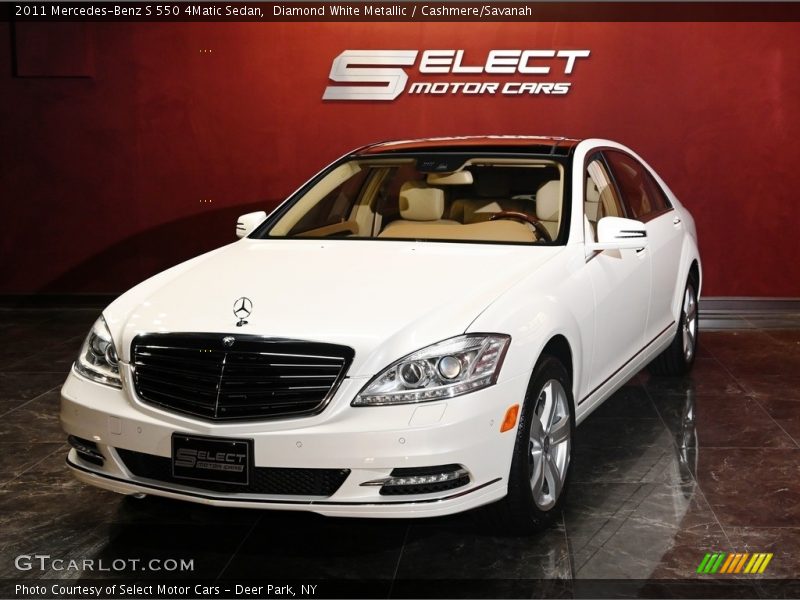 Diamond White Metallic / Cashmere/Savanah 2011 Mercedes-Benz S 550 4Matic Sedan
