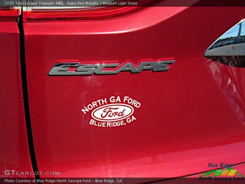 Ruby Red Metallic / Medium Light Stone 2015 Ford Escape Titanium 4WD