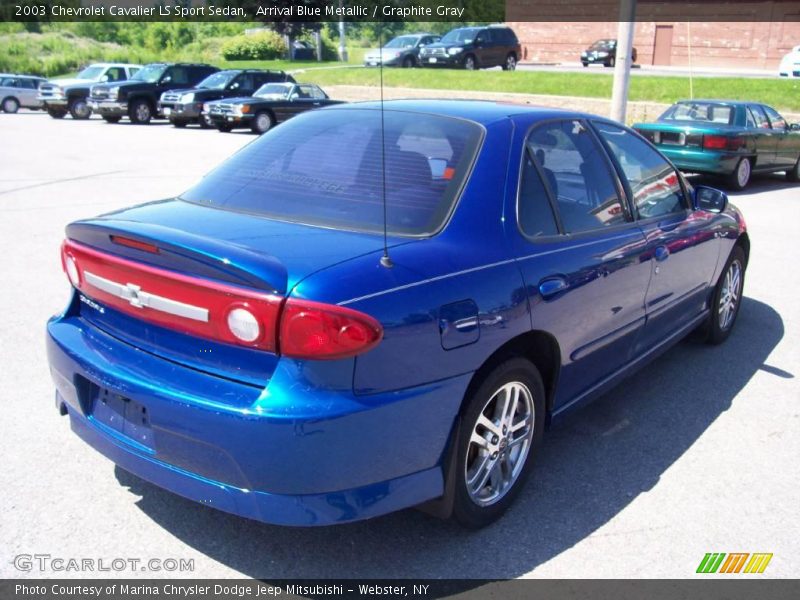 Arrival Blue Metallic / Graphite Gray 2003 Chevrolet Cavalier LS Sport Sedan