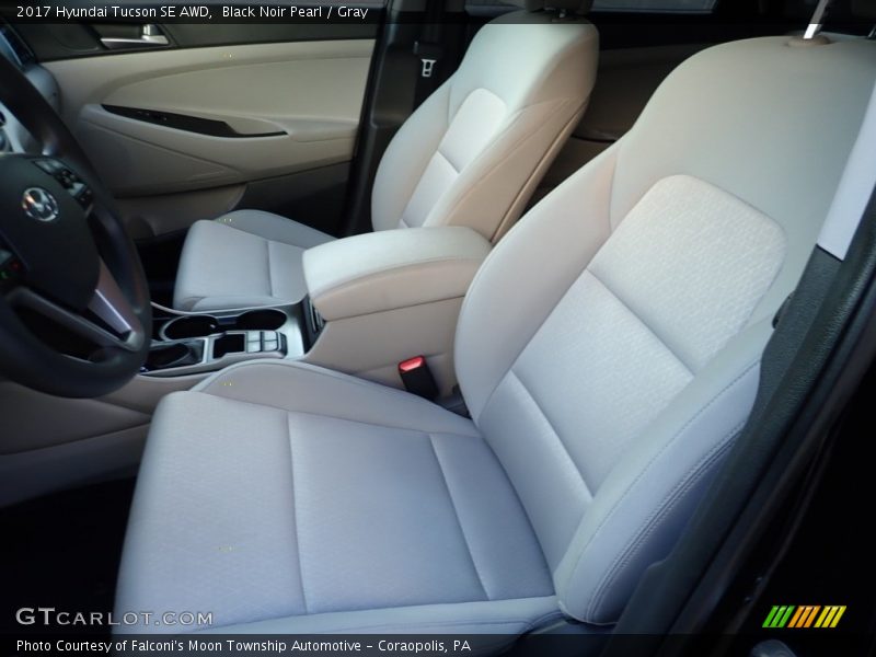 Black Noir Pearl / Gray 2017 Hyundai Tucson SE AWD
