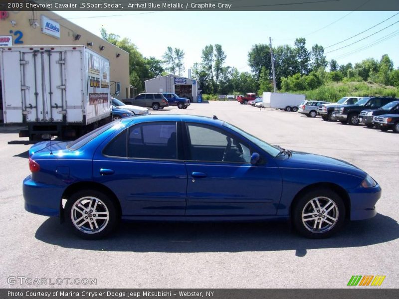 Arrival Blue Metallic / Graphite Gray 2003 Chevrolet Cavalier LS Sport Sedan