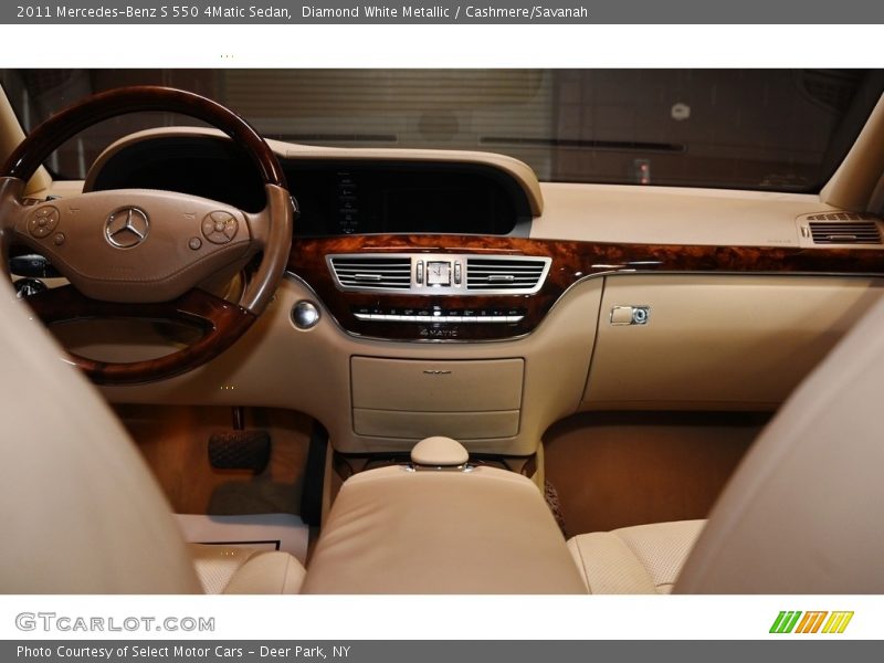 Diamond White Metallic / Cashmere/Savanah 2011 Mercedes-Benz S 550 4Matic Sedan