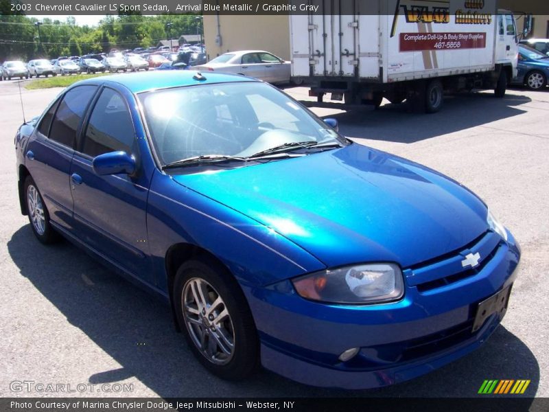 Arrival Blue Metallic / Graphite Gray 2003 Chevrolet Cavalier LS Sport Sedan