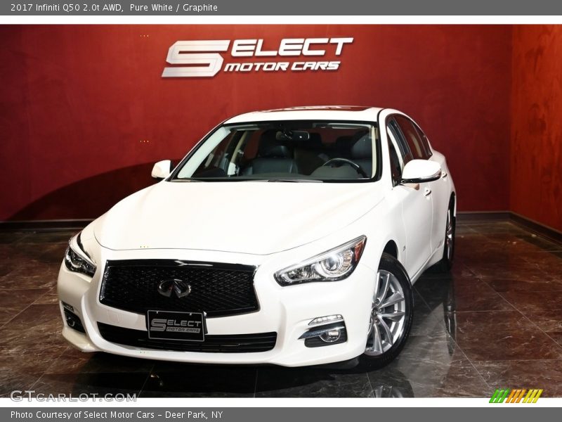 Pure White / Graphite 2017 Infiniti Q50 2.0t AWD