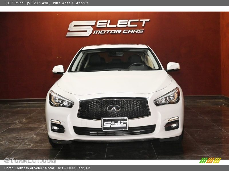 Pure White / Graphite 2017 Infiniti Q50 2.0t AWD