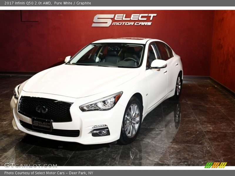 Pure White / Graphite 2017 Infiniti Q50 2.0t AWD