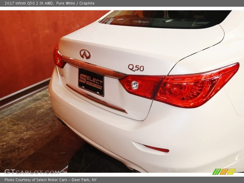 Pure White / Graphite 2017 Infiniti Q50 2.0t AWD