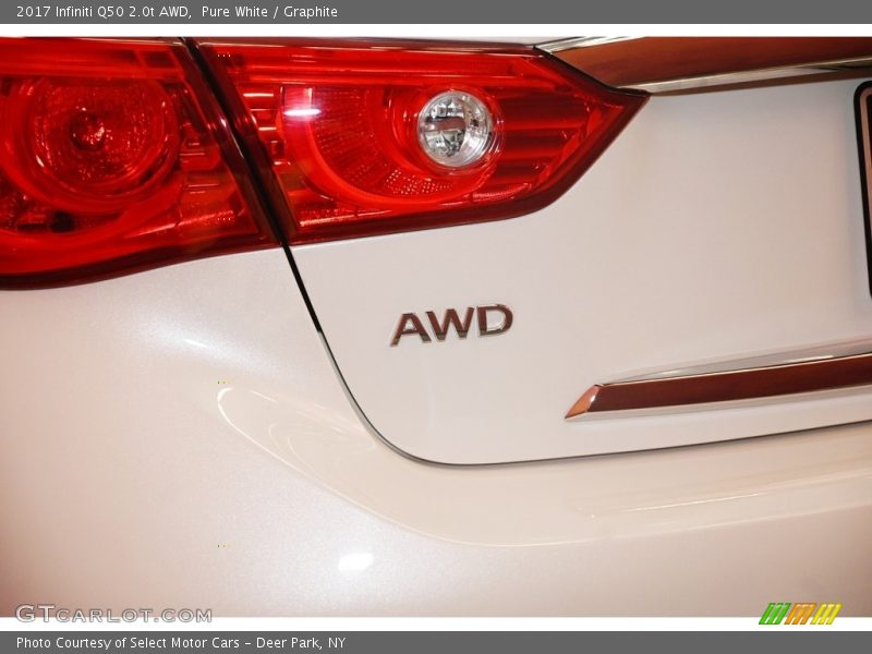 Pure White / Graphite 2017 Infiniti Q50 2.0t AWD