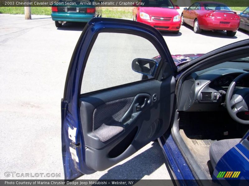 Arrival Blue Metallic / Graphite Gray 2003 Chevrolet Cavalier LS Sport Sedan