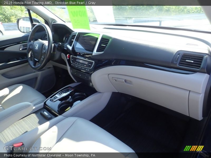 Obsidian Blue Pearl / Gray 2018 Honda Pilot Touring AWD