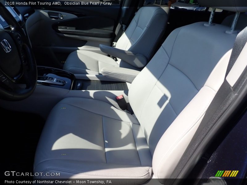 Obsidian Blue Pearl / Gray 2018 Honda Pilot Touring AWD