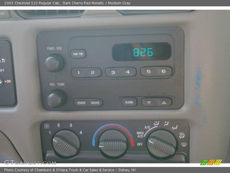Dark Cherry Red Metallic / Medium Gray 2003 Chevrolet S10 Regular Cab