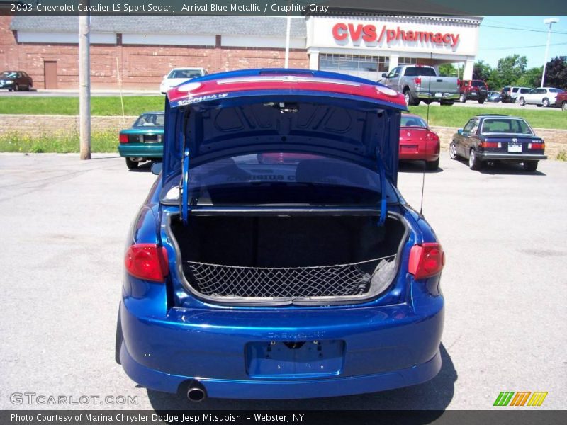 Arrival Blue Metallic / Graphite Gray 2003 Chevrolet Cavalier LS Sport Sedan