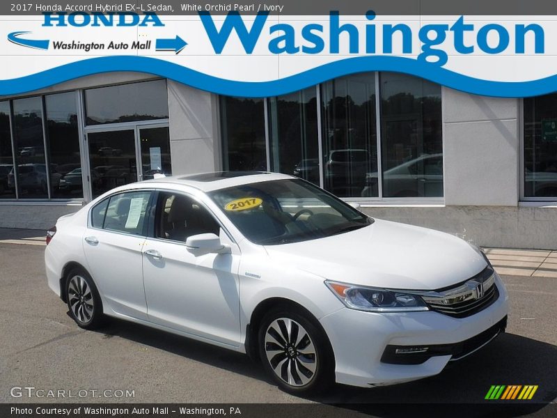 White Orchid Pearl / Ivory 2017 Honda Accord Hybrid EX-L Sedan