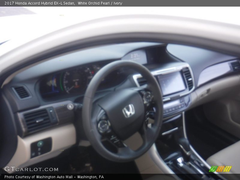 White Orchid Pearl / Ivory 2017 Honda Accord Hybrid EX-L Sedan