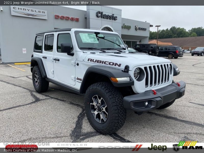 Bright White / Black 2021 Jeep Wrangler Unlimited Rubicon 4x4