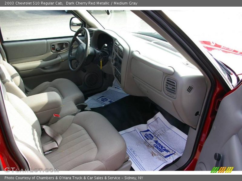 Dark Cherry Red Metallic / Medium Gray 2003 Chevrolet S10 Regular Cab