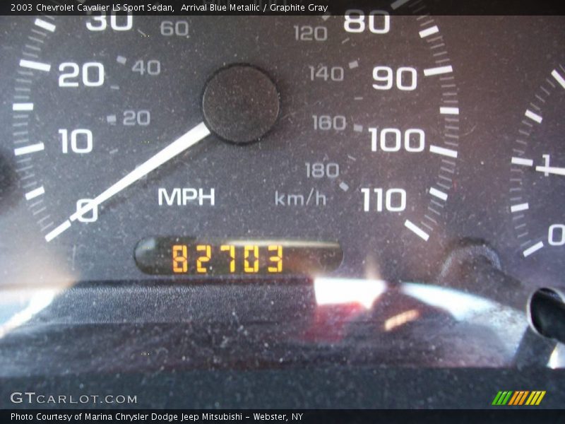 Arrival Blue Metallic / Graphite Gray 2003 Chevrolet Cavalier LS Sport Sedan