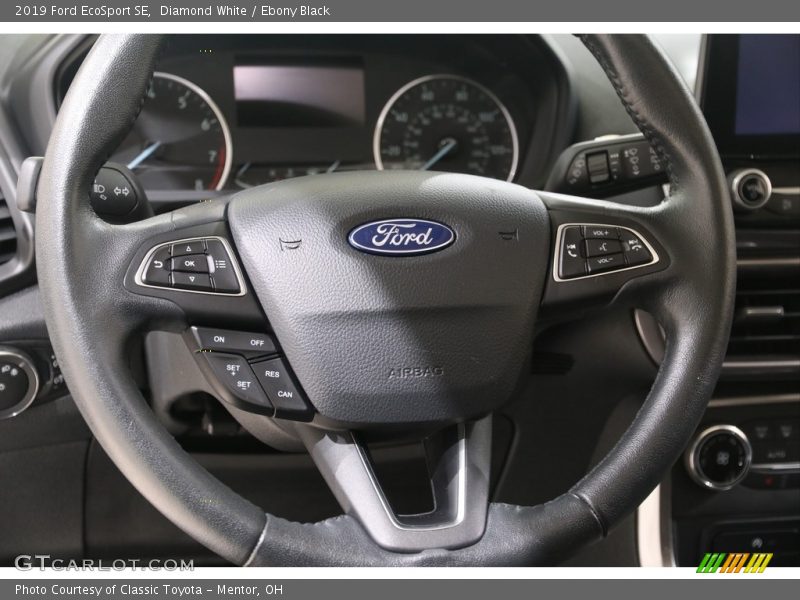 Diamond White / Ebony Black 2019 Ford EcoSport SE
