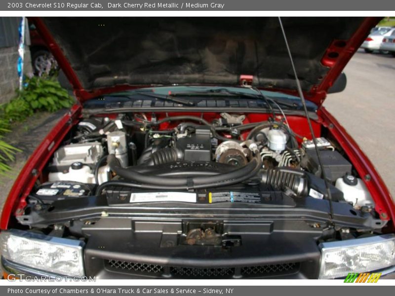 Dark Cherry Red Metallic / Medium Gray 2003 Chevrolet S10 Regular Cab