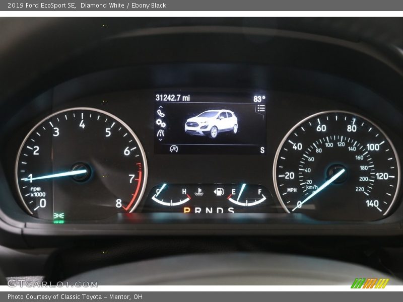 Diamond White / Ebony Black 2019 Ford EcoSport SE