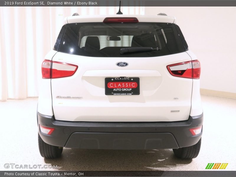 Diamond White / Ebony Black 2019 Ford EcoSport SE