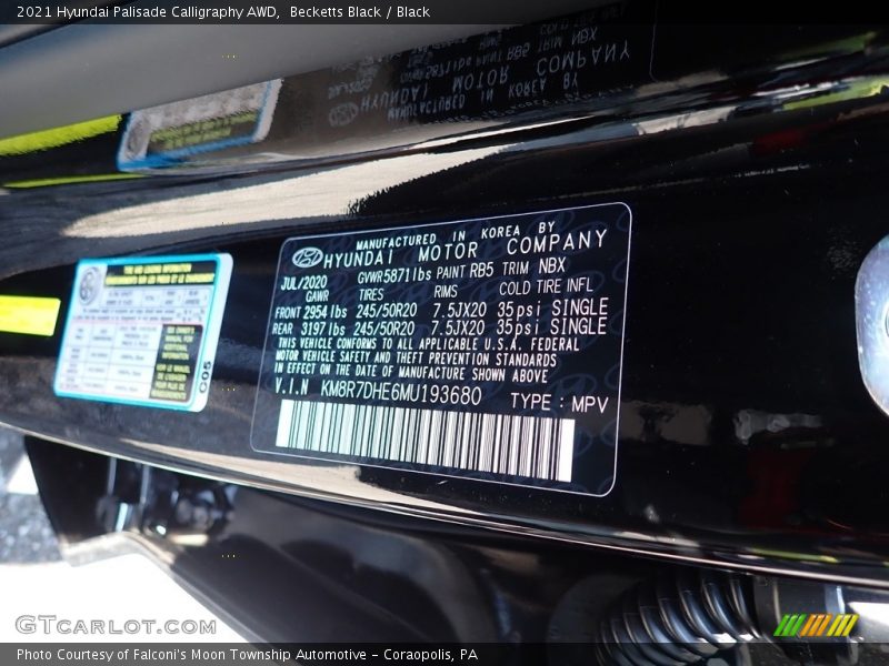 Becketts Black / Black 2021 Hyundai Palisade Calligraphy AWD