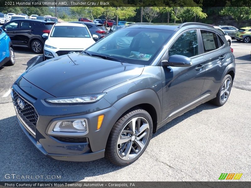 Thunder Gray / Black 2021 Hyundai Kona Ultimate AWD