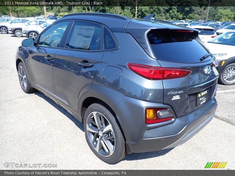 Thunder Gray / Black 2021 Hyundai Kona Ultimate AWD