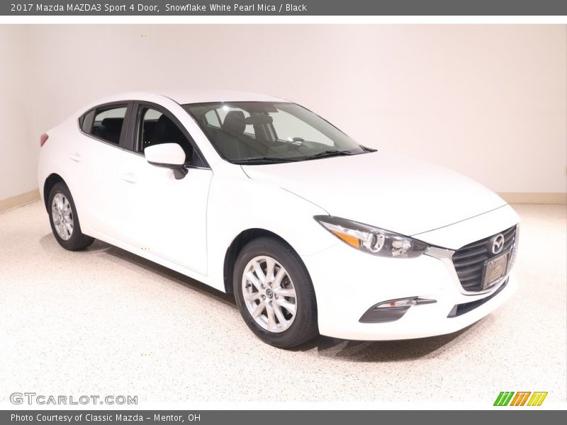 Snowflake White Pearl Mica / Black 2017 Mazda MAZDA3 Sport 4 Door