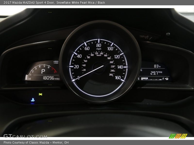 Snowflake White Pearl Mica / Black 2017 Mazda MAZDA3 Sport 4 Door