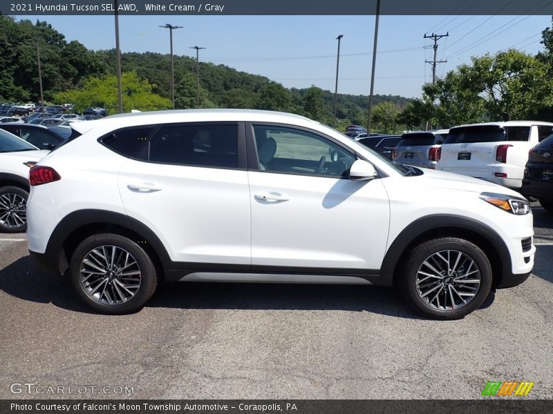 White Cream / Gray 2021 Hyundai Tucson SEL AWD