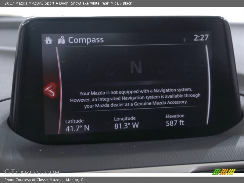 Snowflake White Pearl Mica / Black 2017 Mazda MAZDA3 Sport 4 Door