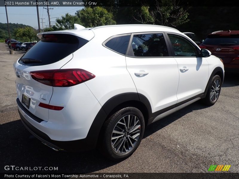White Cream / Gray 2021 Hyundai Tucson SEL AWD