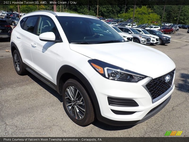 White Cream / Gray 2021 Hyundai Tucson SEL AWD