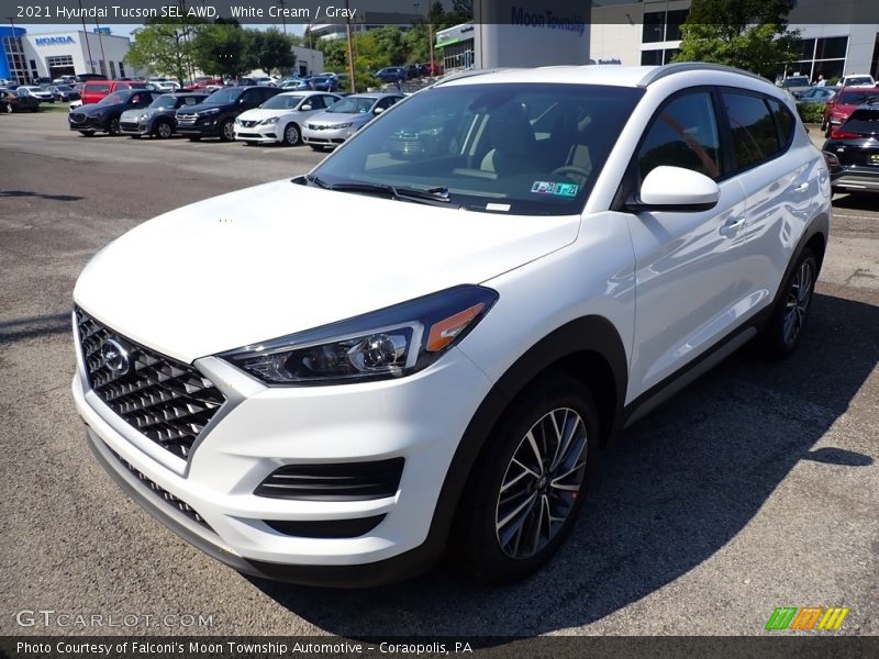 White Cream / Gray 2021 Hyundai Tucson SEL AWD