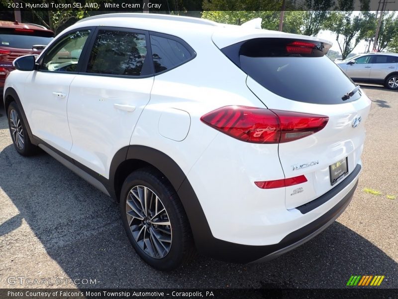 White Cream / Gray 2021 Hyundai Tucson SEL AWD