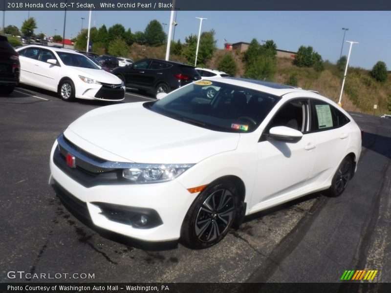 White Orchid Pearl / Black 2018 Honda Civic EX-T Sedan