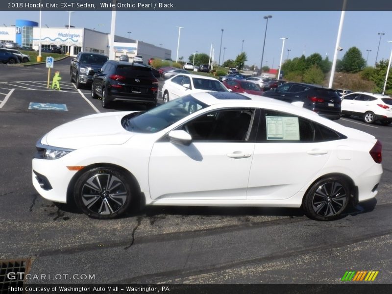 White Orchid Pearl / Black 2018 Honda Civic EX-T Sedan