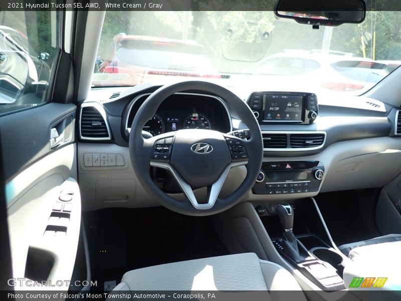 White Cream / Gray 2021 Hyundai Tucson SEL AWD