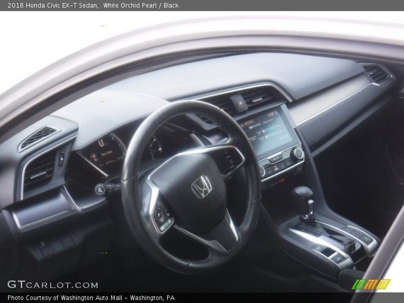 White Orchid Pearl / Black 2018 Honda Civic EX-T Sedan