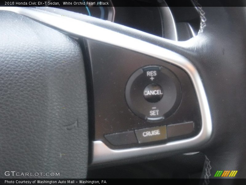White Orchid Pearl / Black 2018 Honda Civic EX-T Sedan
